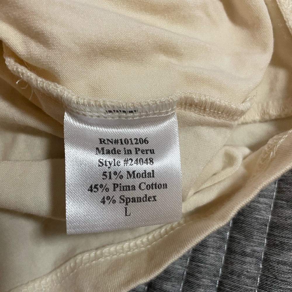 Soft Surroundings Elegant Cream Sleeveless Top Large - Picture 6 of 6